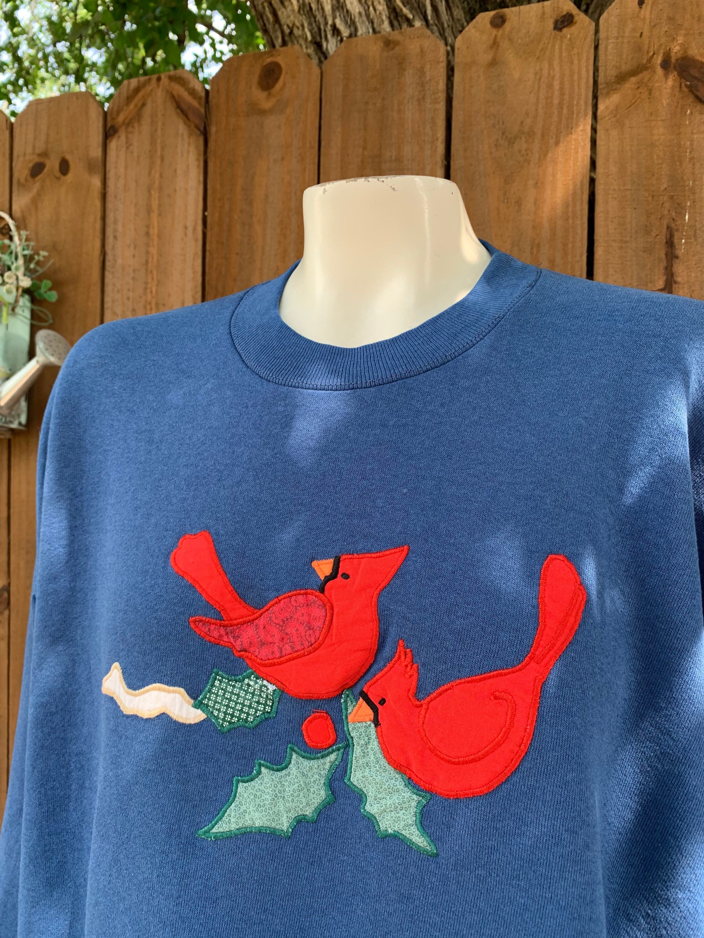 90s Vintage cute Cardinals Christmas Sweatshirt Size 2X Vintage