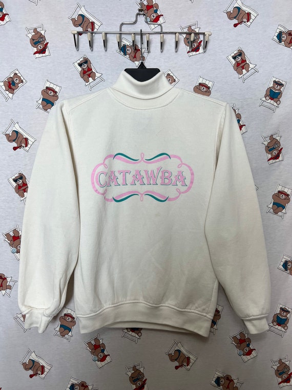 Vintage 90’s Catawba College turtleneck sweatshir… - image 1