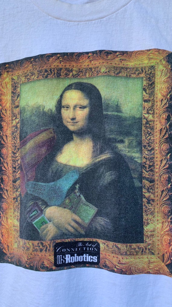 Vintage 90’s Mona Lisa single stitch T-shirt size… - image 2