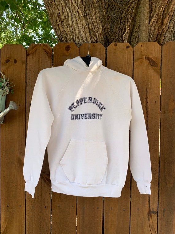 Vintage 80s Pepperdine University Hoodie size Larg