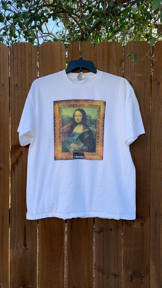 Vintage 90’s Mona Lisa single stitch T-shirt size… - image 1
