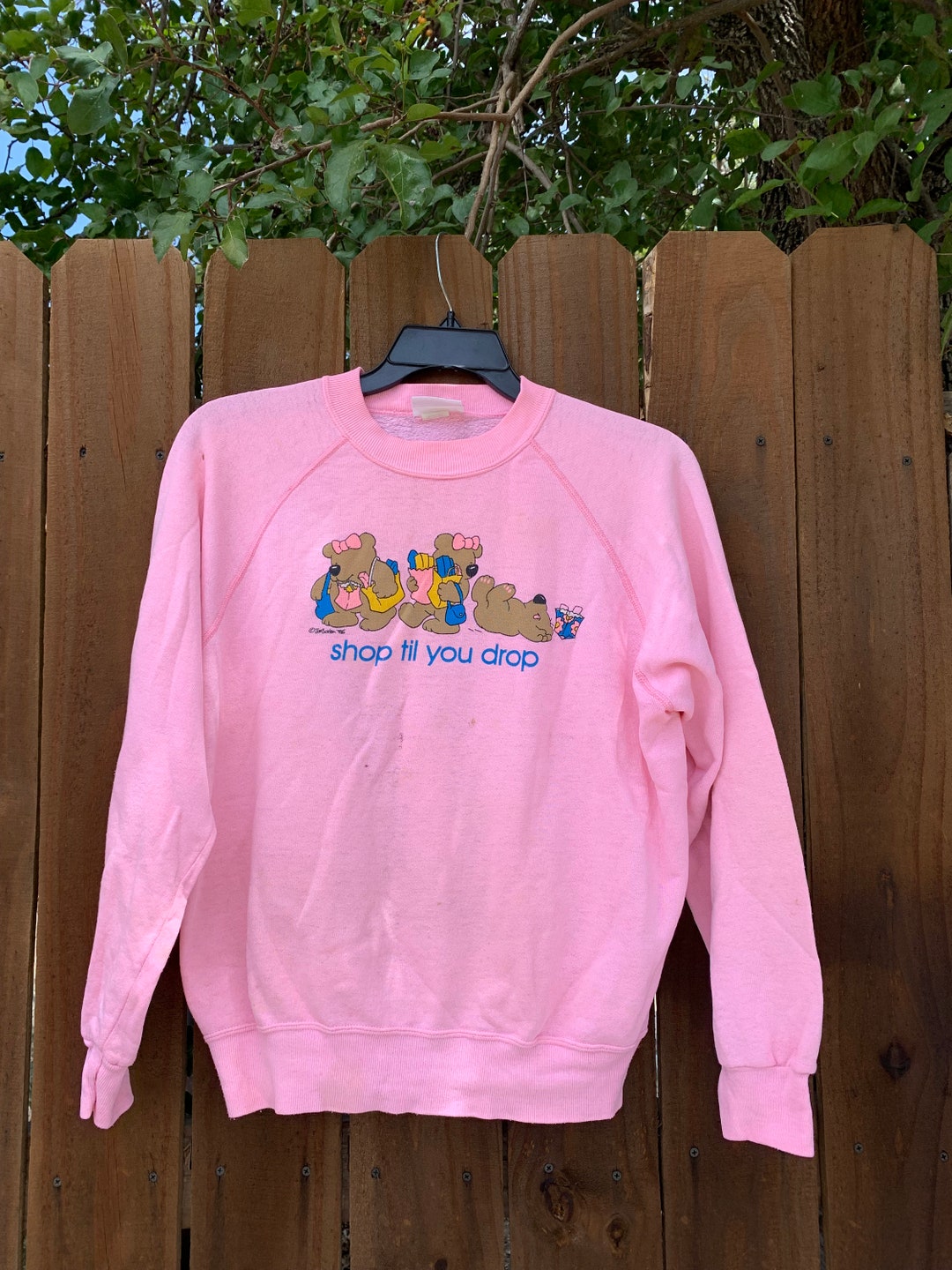 80's Vintage “shop Til You Drop” Jim Benton Art Sweatshirt Size XL, Cute,  Comedy, Pink. - Etsy 80s sharkey's jim benton スウェット ラグラン USA
