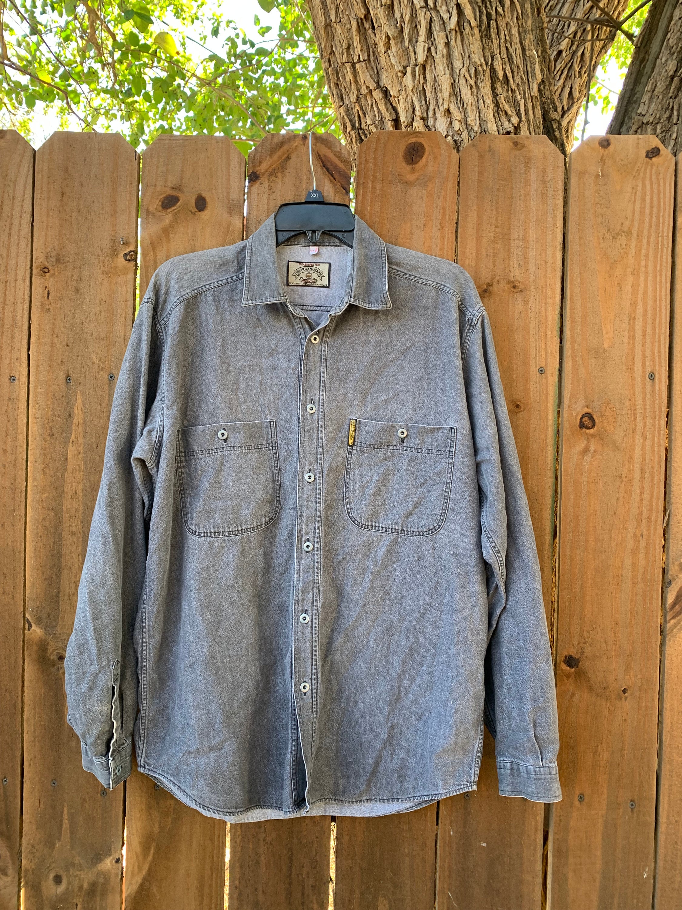 90's Vintage Armani Jeans Denim Shirt Size Small Made in 90's Vintage Armani Jeans Denim Shirt Size Small Made in