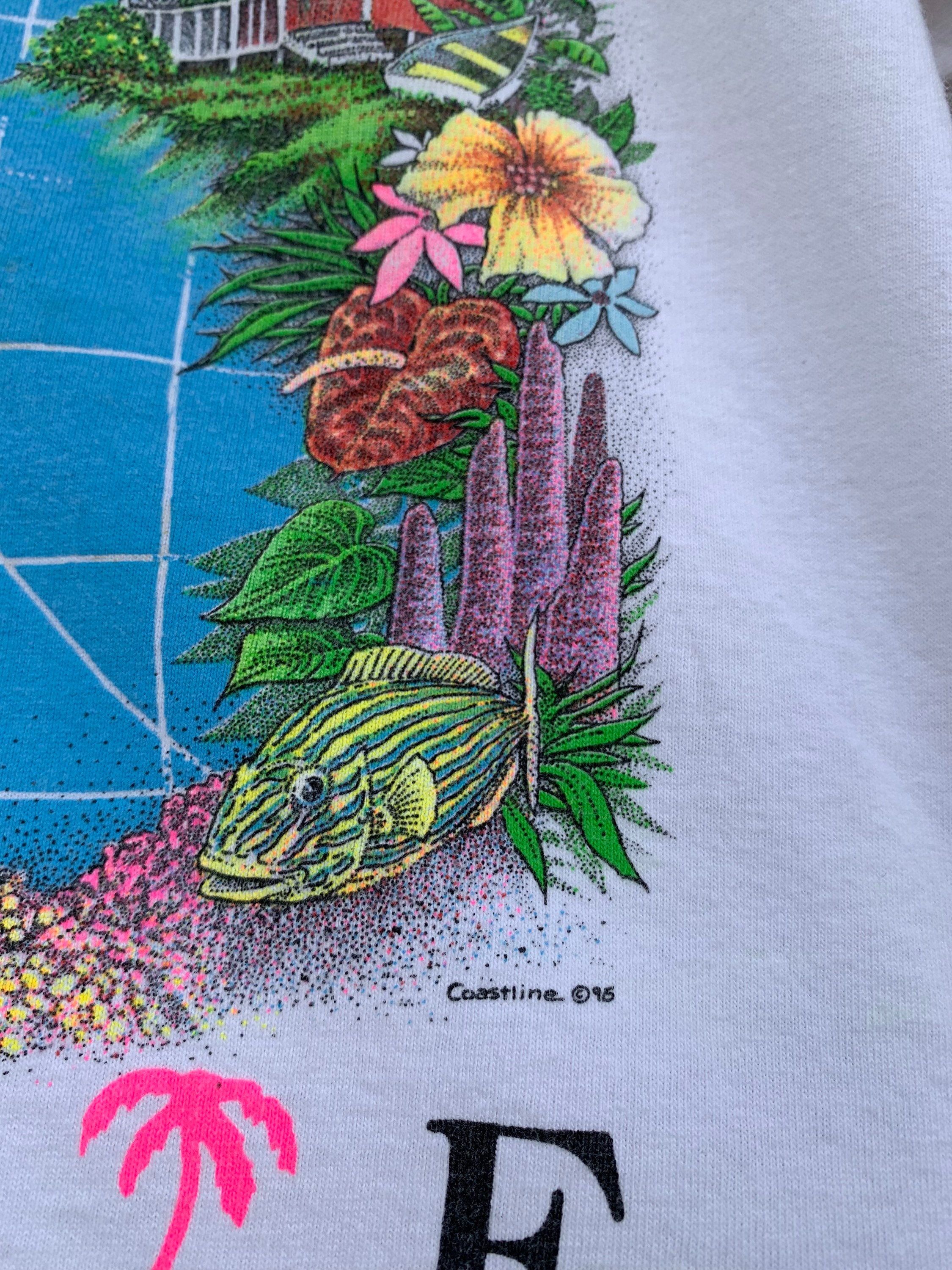 90's Vintage Bermuda Style Single Stitch T-shirt Size L(44 90's Vintage Bermuda Style Single Stitch T-shirt Size L(44