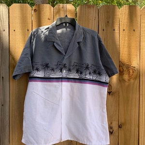 Vintage 70s Oceanique Hawaiian Made in USA shirt size XL, True Vintage short sleeve Hawaiian shirt, Beach, Vacation, Surf.