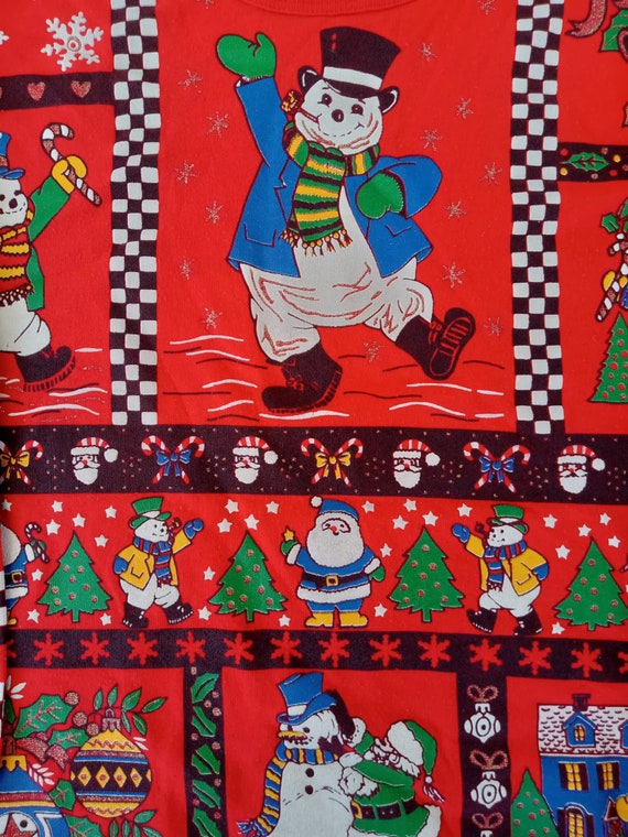 Vintage 90s Christmas Holiday Spirit Sweatshirt s… - image 5