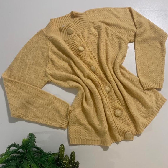 90s BFA Classics cardigan sweater size Large, Vin… - image 1