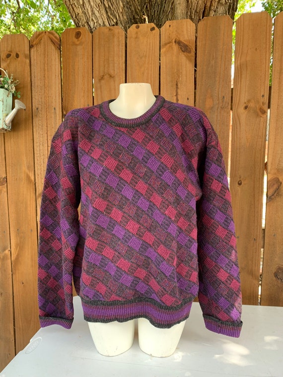 Vintage Colours Wool Crewneck Pullover sweater, Vi