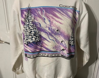 Vintage 90s Colorado Breckinridge collared sweatshirt size Large by Hanes.
