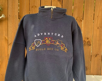 90s Vintage Adventure Bugle Boy Co. Mens Sweatshirt True Vintage
