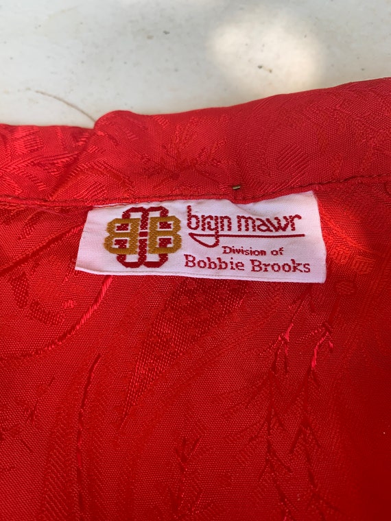 70s Vintage Bryn Mawr by Bobbie Brooks red blouse… - image 7