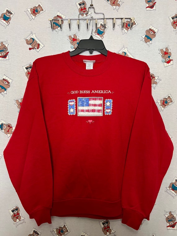 90s vintage America Crewneck sweatshirt size L by 
