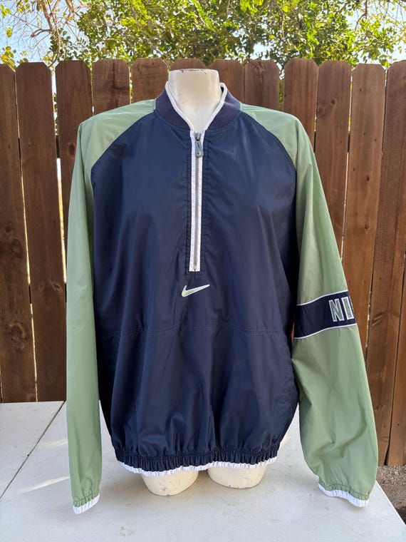 1999-2000s Vintage Nike Embroidered Half Zip Windbreaker Size