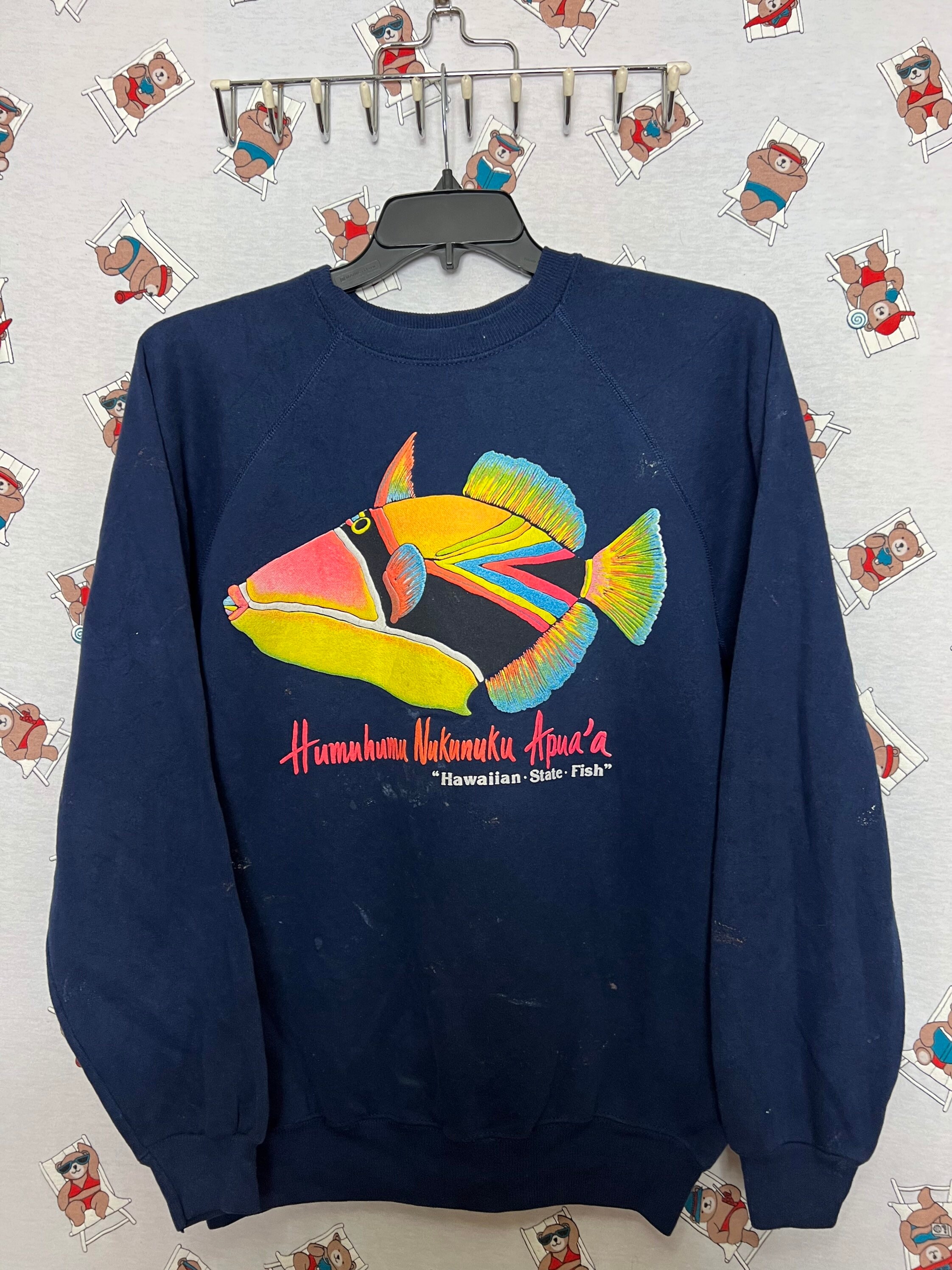 90s Vintage Hawaiian State Fish Sweatshirt Size L -  Canada