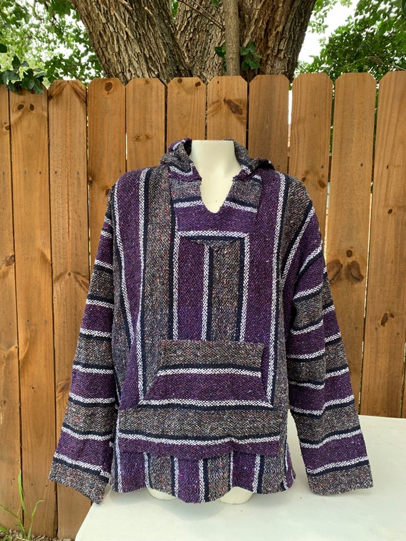 Vintage 90’s Mexican hoodie Black/Gray/Purple hipp