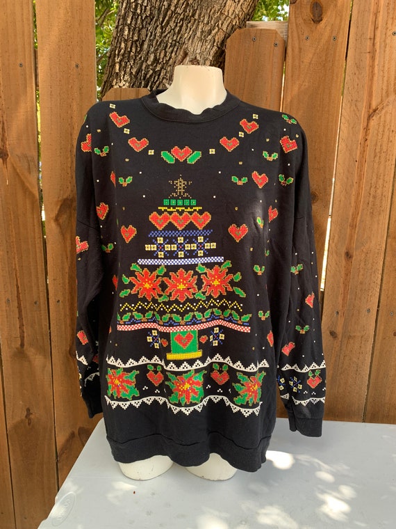90’s Vintage “Christmas Tree” ladies sweatshirt si