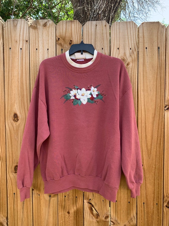 SinaiVintage Vintage 90s Grandma Sweater, Morning Sun Sweatshirt Size Xl.