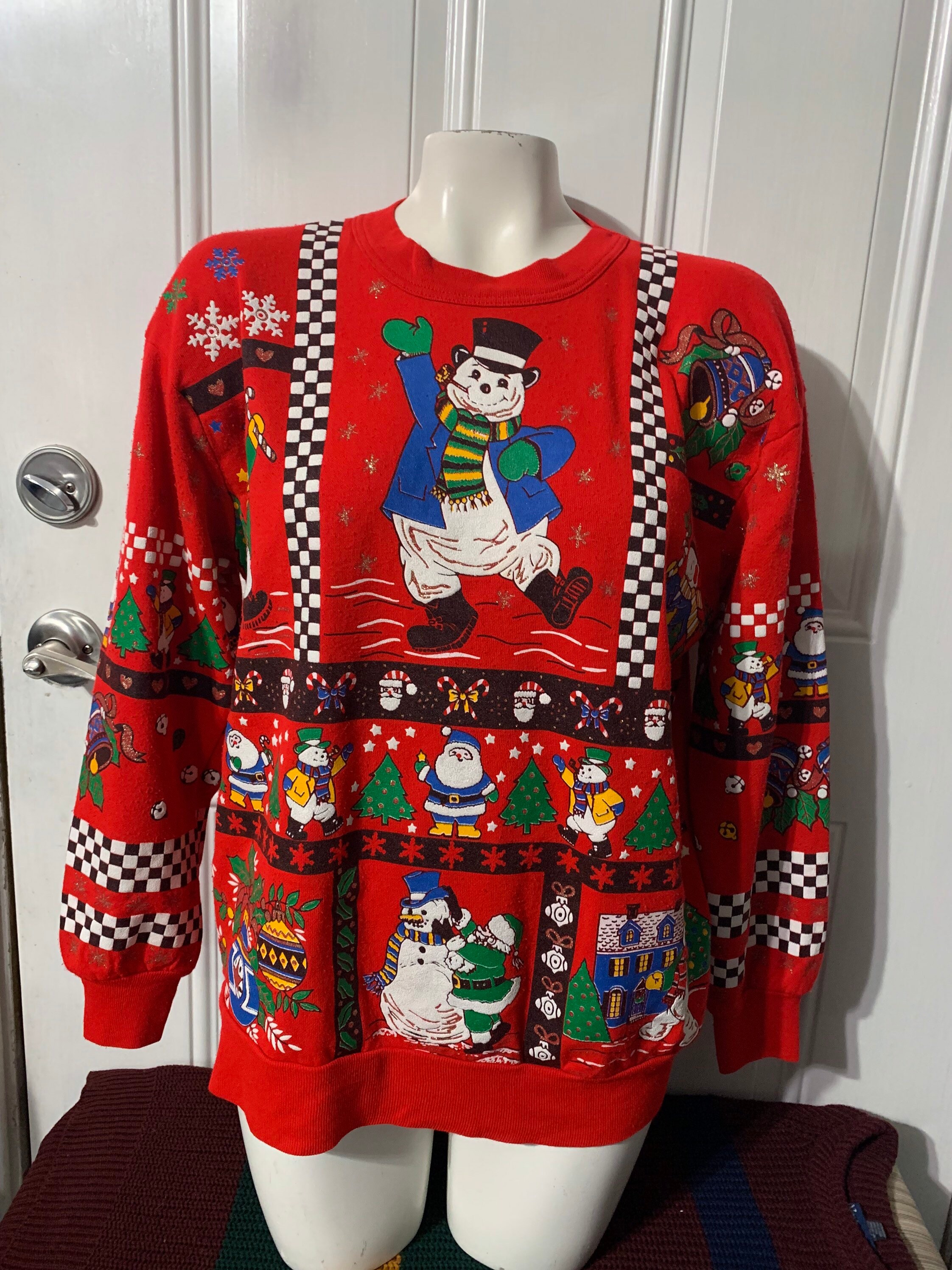 Vintage 90s Christmas Holiday Spirit Sweatshirt Size Medium