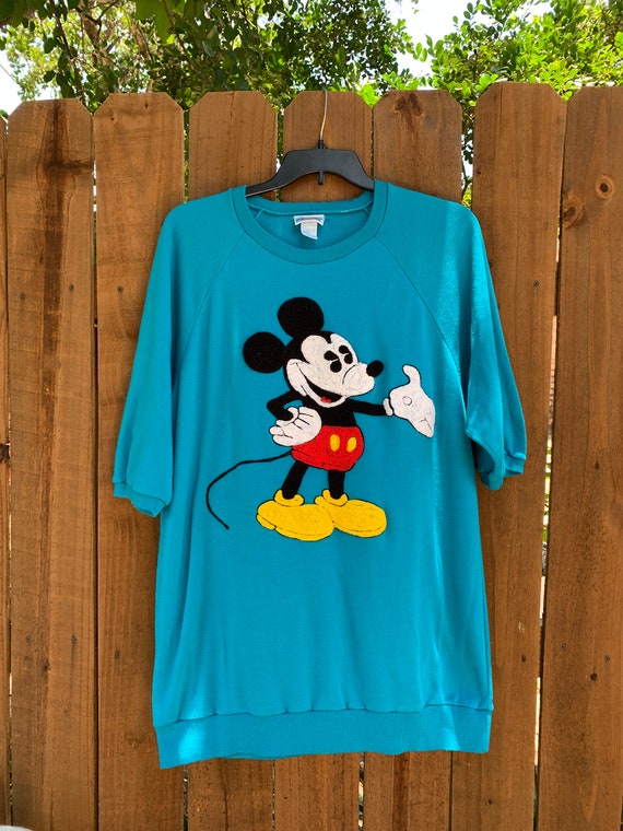 Vintage 60s Mickey Mouse short sleeve sweatshirt d