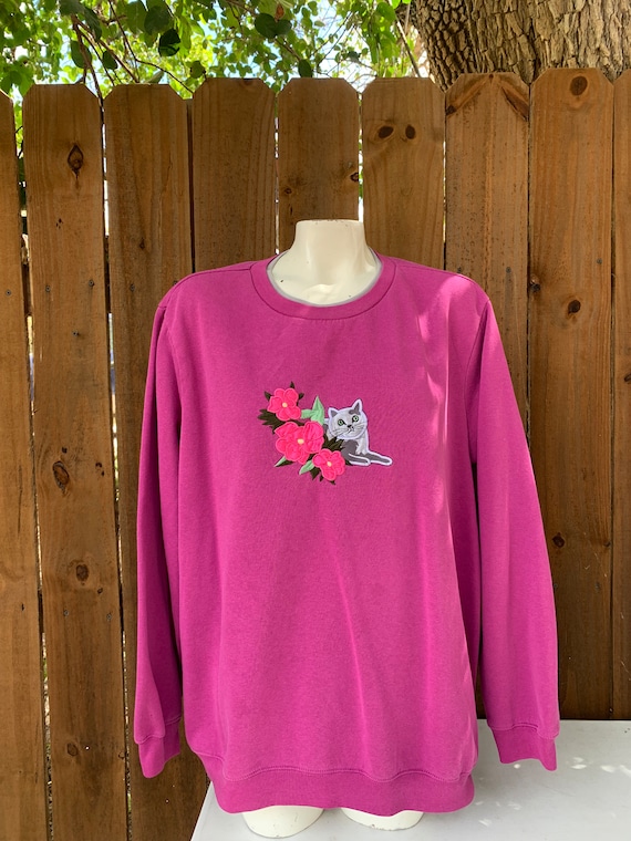 Vintage 90s “Cat” Grandma Sweater size XXL by Blai