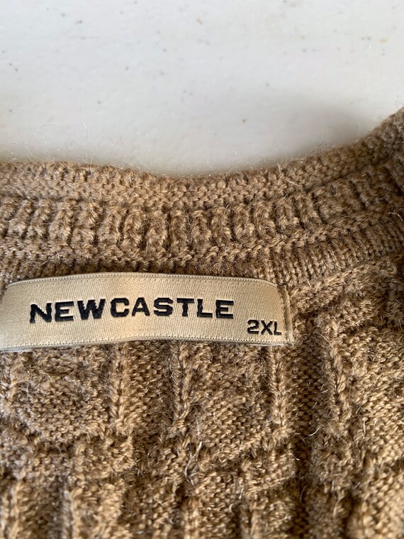 Vintage 90’s Tan button up sweater vest, Ladies V… - image 3