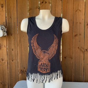 60s Vintage „Ride to live, live toride“ Tank Top von Screen Stars, 50/50 cotton/polyester made in USA T-shirt