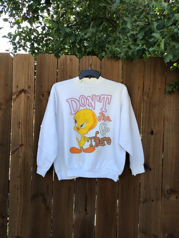 Sudadera Piolin vintage de los anos 90 Ni siquiera vayas alli sudadera Looney Tunes talla XL. Etsy Mexico