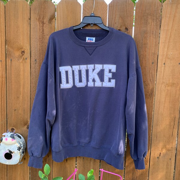 Sudadera Vintage Duke University Pro Cotton Russell Athletic XXL de los años 90 Mae en EE.UU.