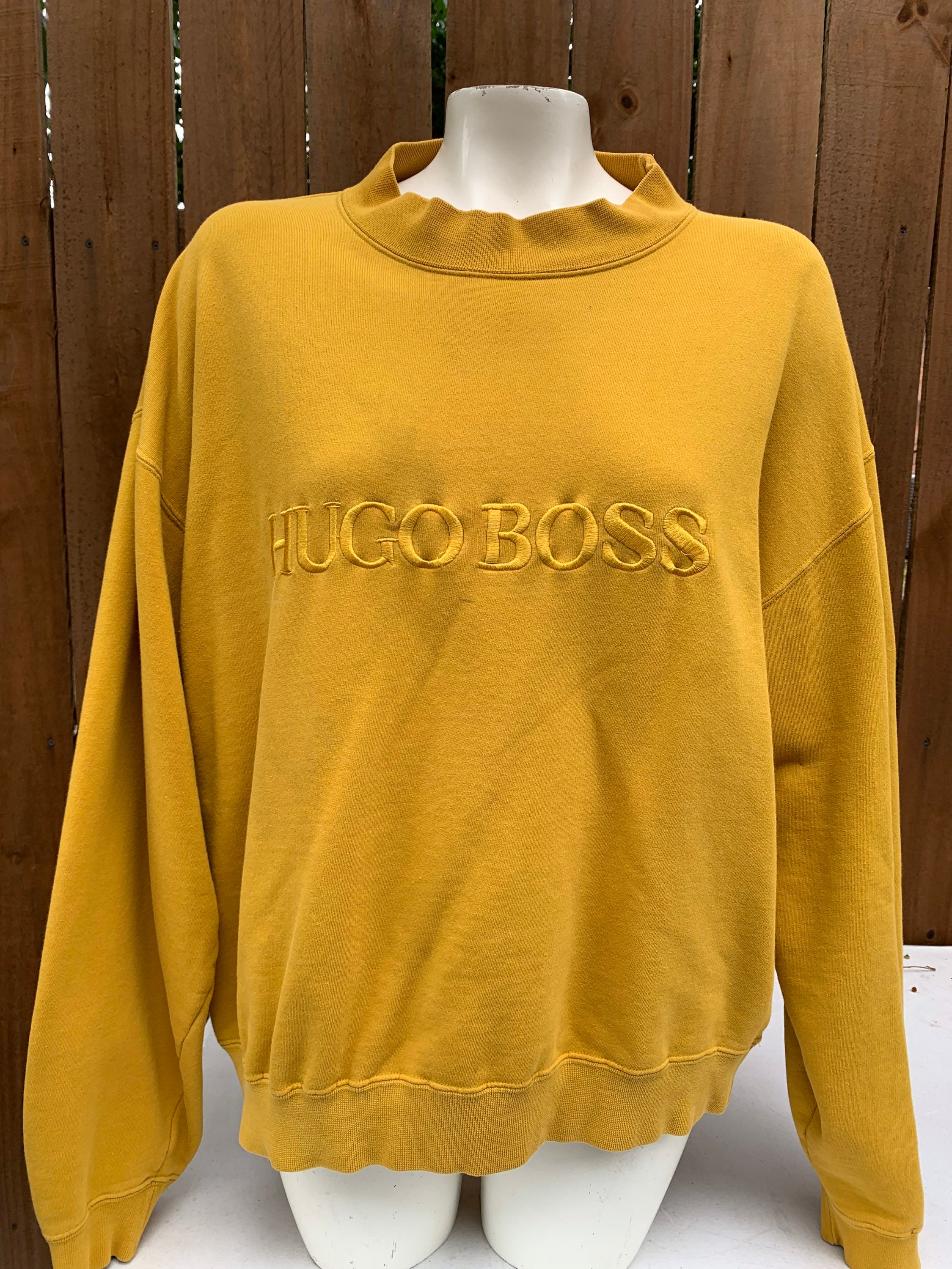 90s Vintage Hugo Boss Embroidered Sweatshirt Size XL, Hugo Boos 