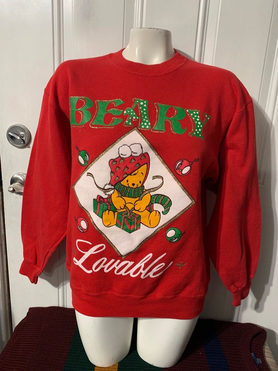Vintage 90s Beary Lovable Christmas sweater size M