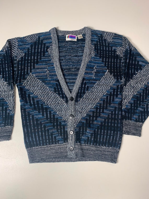 Vintage 80s Men’s cardigan sweater size Medium. - image 1