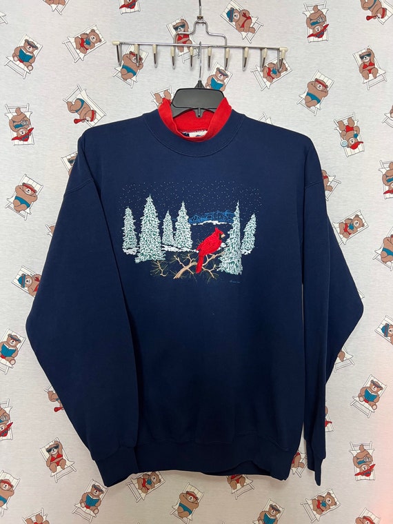 90s vintage winter sweatshirt by Pleasant Shade s… - image 1