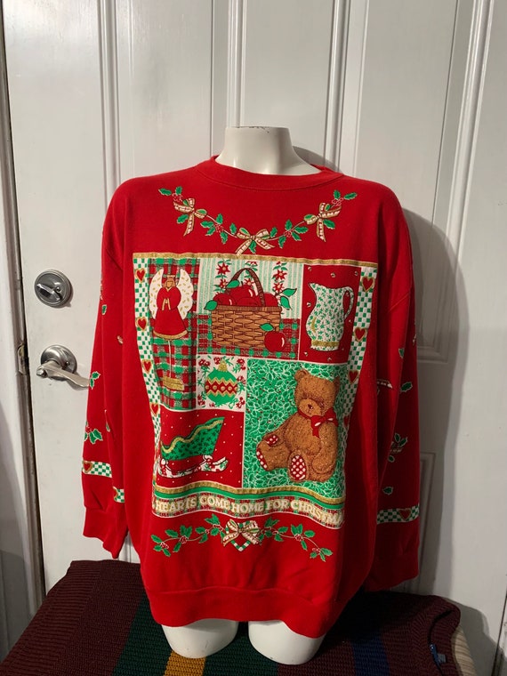 Vintage 90s Christmas sweatshirt size Large by Ch… - image 3
