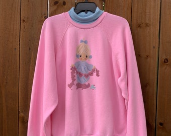 Vintage Precious Moments turtleneck sweatshirt size 2XL by Tultex, Cute, Adorable, Nostalgia, True Vintage.
