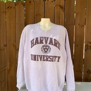 Vintage 90s Harvard University Crewneck pullover sweatshirt size XL, True Vintage Harvard Sweatshirt.