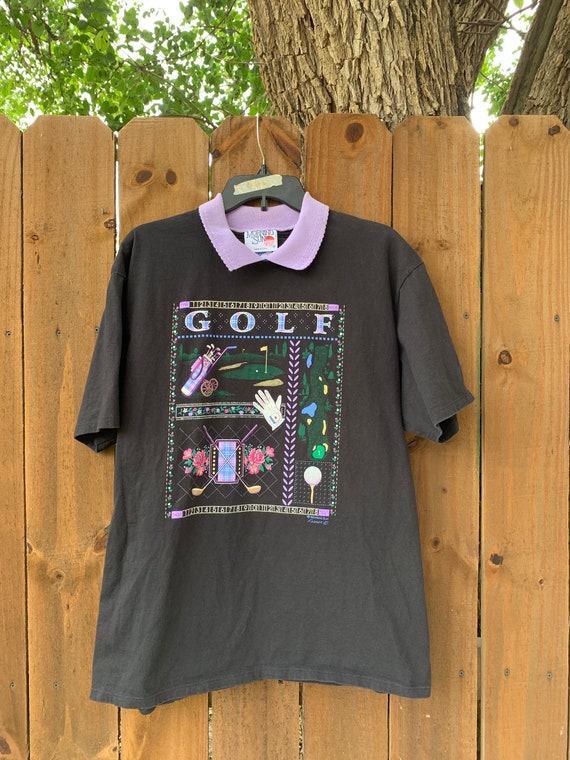 90s Vintage “Golf” Ladies Collared T-shirt size L… - image 1