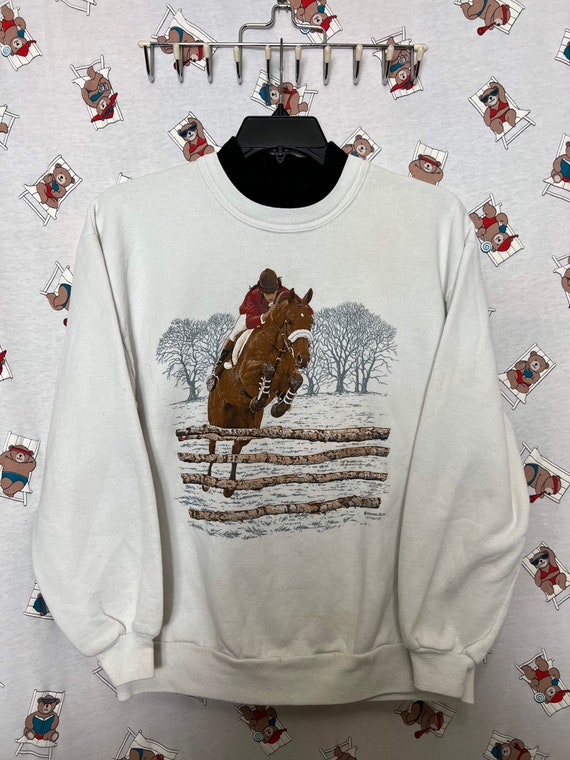 90s vintage winter sweatshirt size L by Jerzees