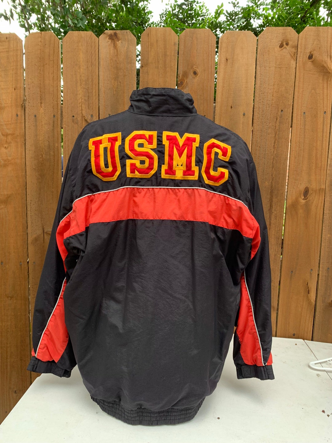 Vintage United States Marine Corps Windbreaker Size Medium, Vintage