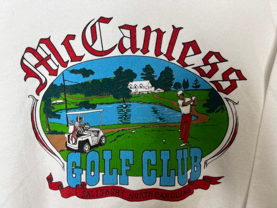 90s vintage Mr. Canless Golf Club sweatshirt size… - image 4