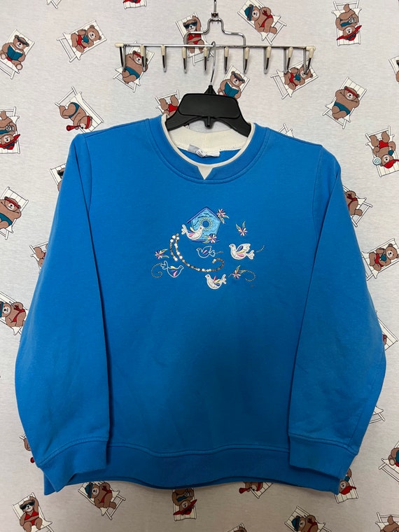 90s Vintage “Naughty Birds” Grandma Sweater size … - image 1