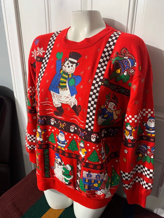 Vintage 90s Christmas Holiday Spirit Sweatshirt s… - image 2