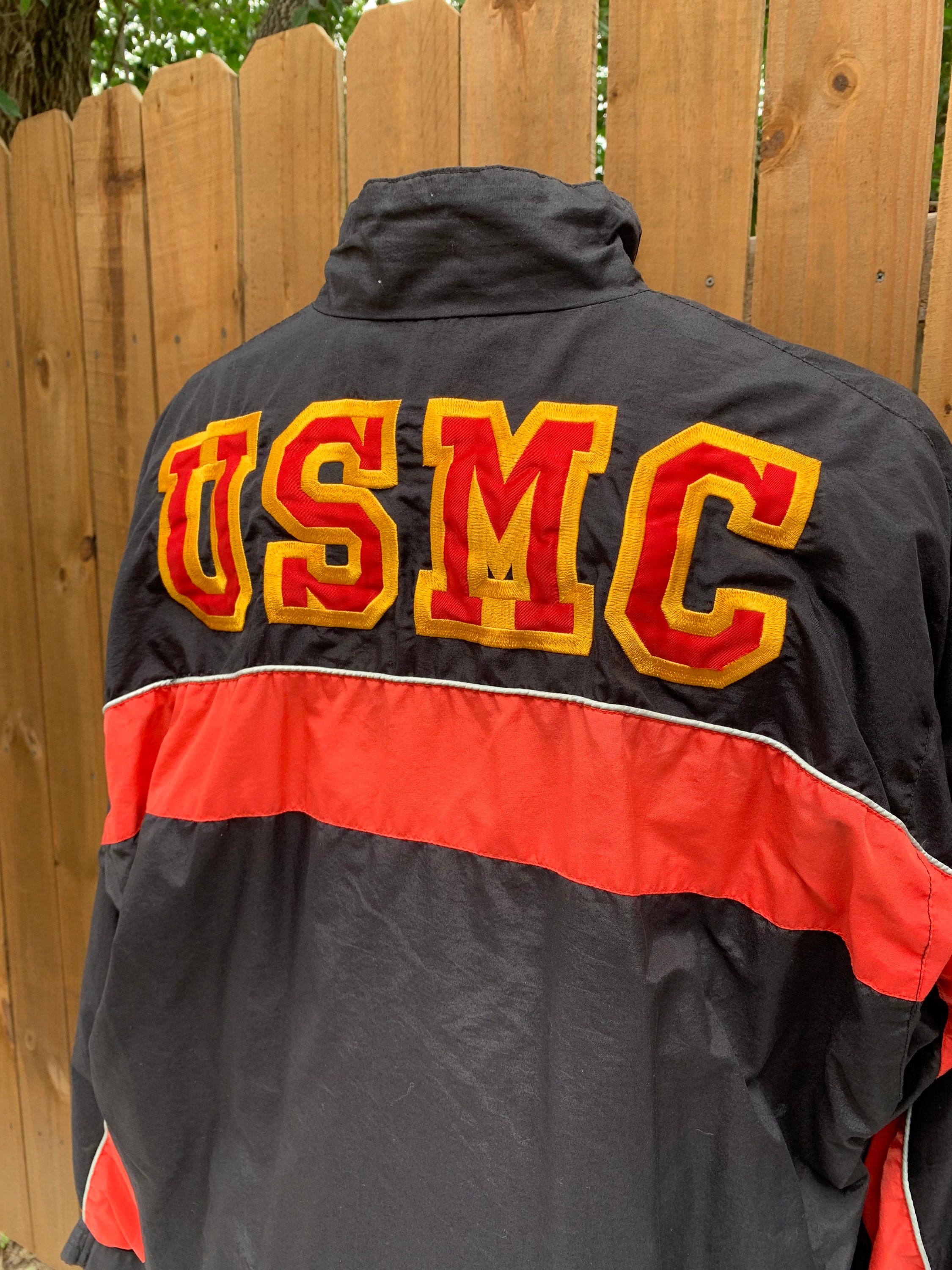 Vintage United States Marine Corps Windbreaker Size Medium, Vintage