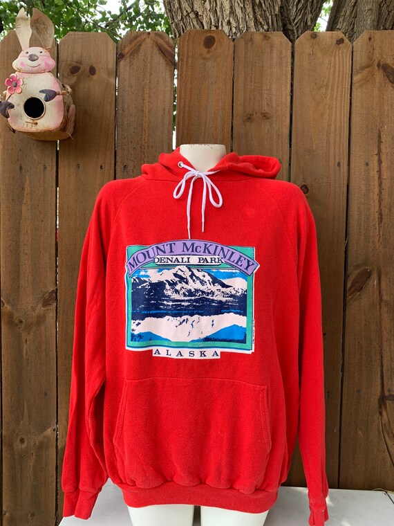 90s Vintage Mount McKinley Denali Park Alaska Hood