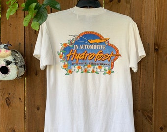 Camiseta vintage Hawaii Hydrofest Pearl Harbor de los años 90, talla grande, de Fruit of the Loom.