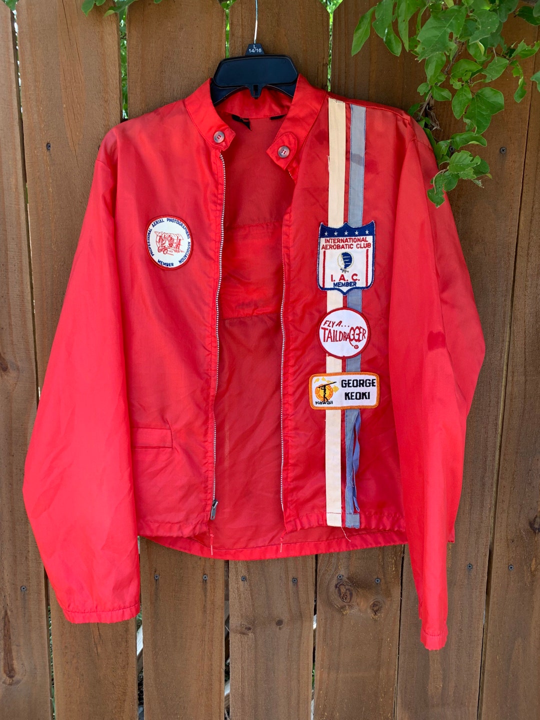 Vintage 60s Champion International Aerobatic Club Mens Windbreaker Size ...