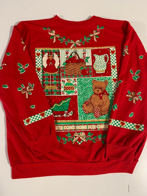 Vintage 90s Christmas sweatshirt size Large by Ch… - image 2