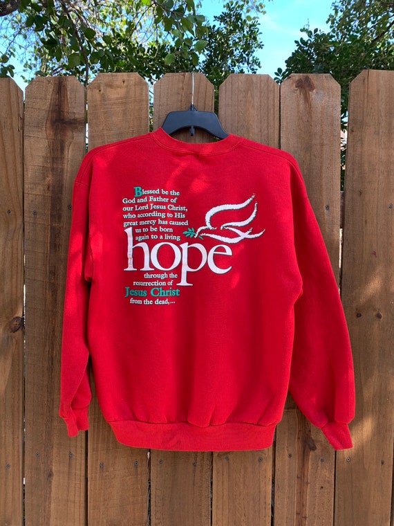 Vintage 90’s “I have Hope” Christmas sweatshirt si