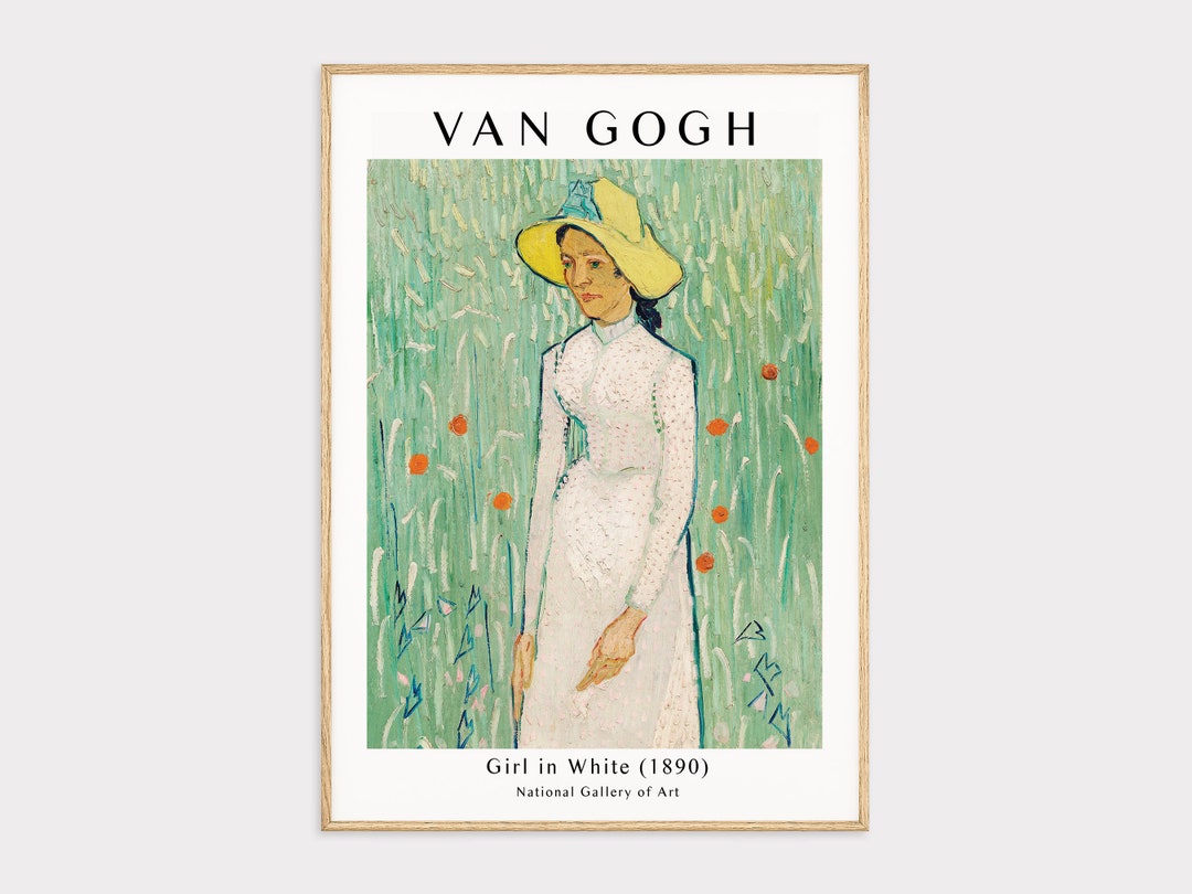 Van Gogh Exhibition Poster, Girl in White, Van Gogh Art Print, Wall Art