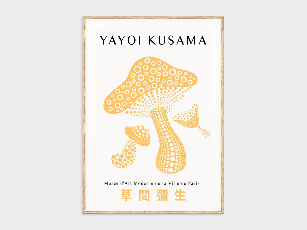 Yayoi Kusama Mushroom Print, Yayoi Kusama Print, Yayoi Kusama Poster
