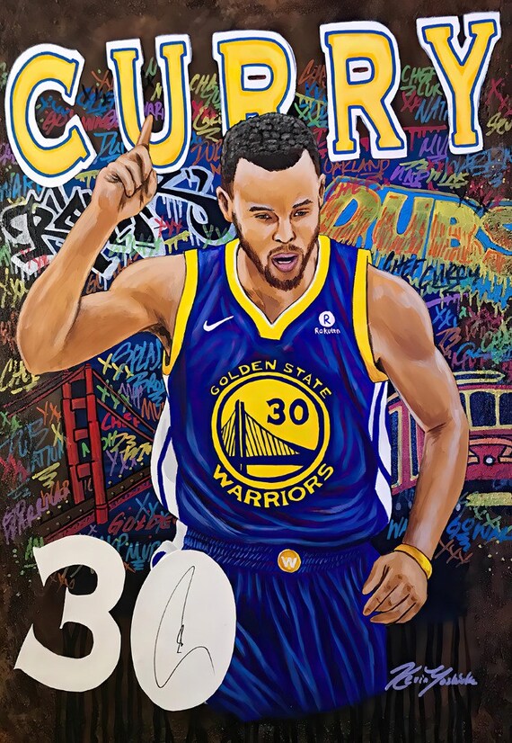 Steph Curry 30 Golden State Warriors player basketball poster